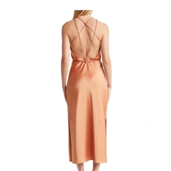 Nanuskha Satin Apricot Narita Dress - WITH TAGS - Picture 5 of 7